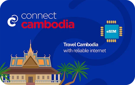 Kambodzsa 2GB adatforgalmú eSIM 15 napig