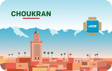 Marokkó 5GB adatforgalmú eSIM 30 napig
