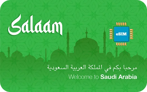 Szaúd-Arábia 20GB adatforgalmú eSIM 30 napig